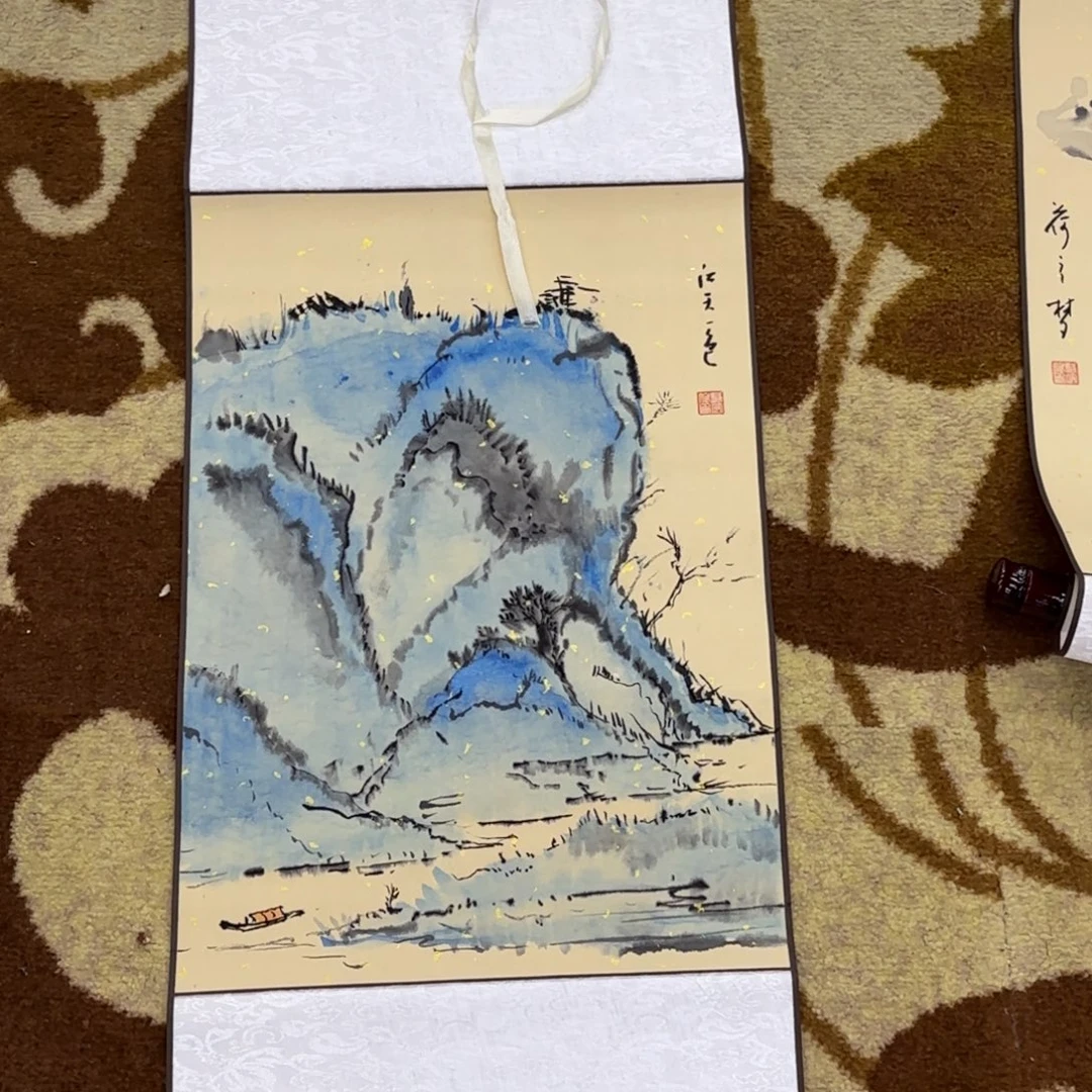 国画见山卷轴艺山水