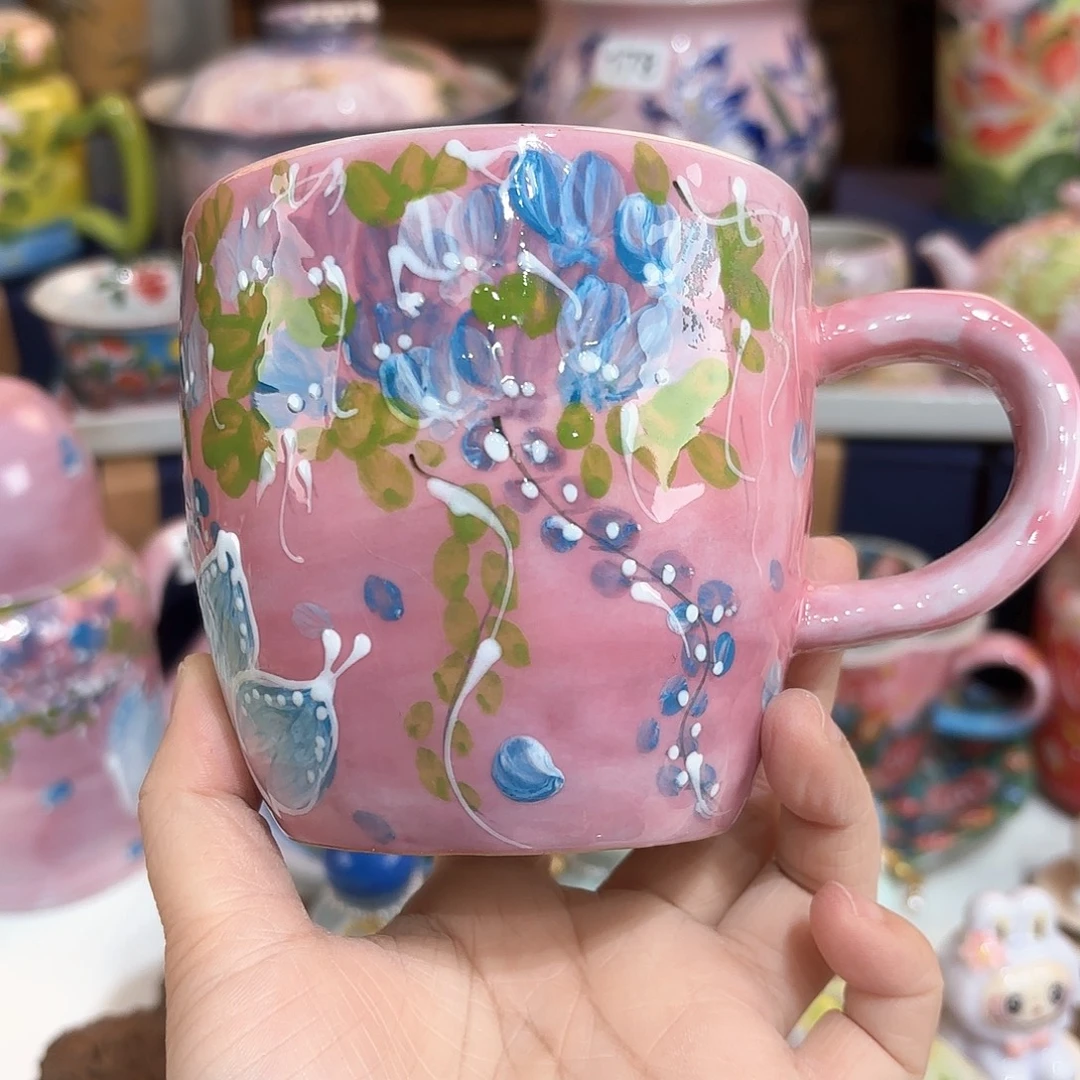 景德镇手绘高温釉下彩陶瓷茶具