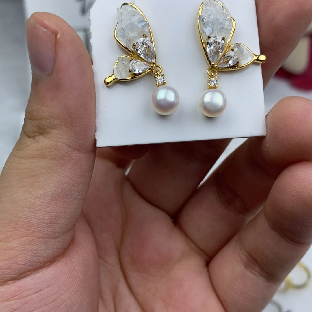 未镶嵌淡水珍珠耳饰