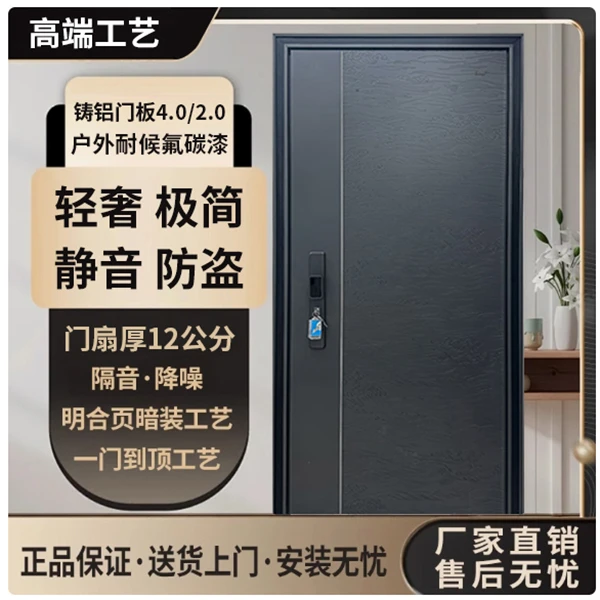 13【铸铝】防撬钢2025防盗门房子进户密码子母智能入户门防盗门新款