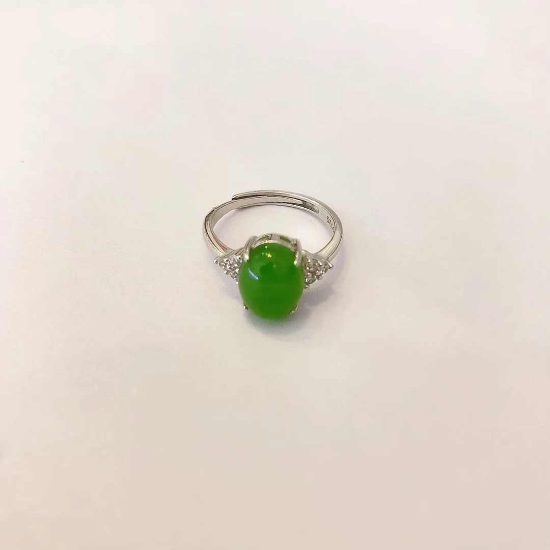 S925银和田玉戒指