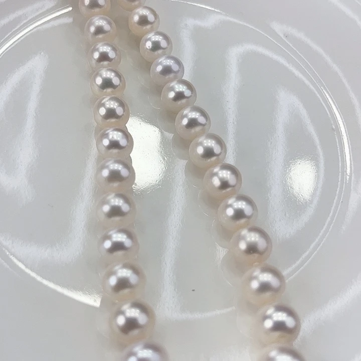 淡水珍珠颈饰银S925镶嵌卡9.10极光白炫彩高品