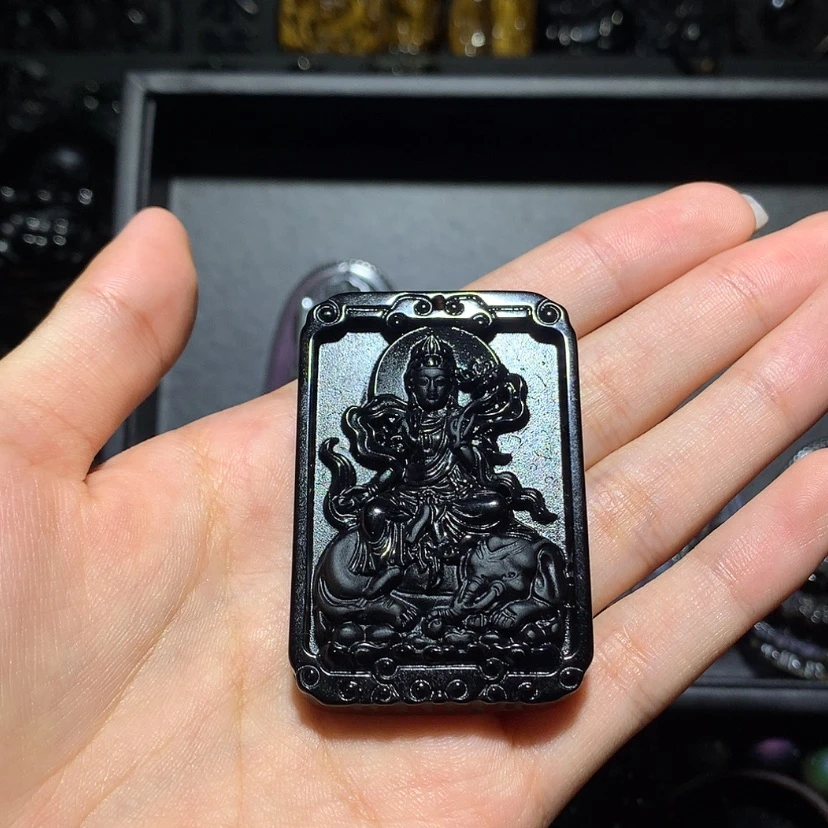 【闪购商品】未镶嵌黑曜岩珠宝奇石茄***角