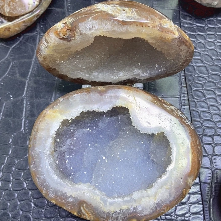 未镶嵌珠宝半成品紫晶蓝晶雪景盆