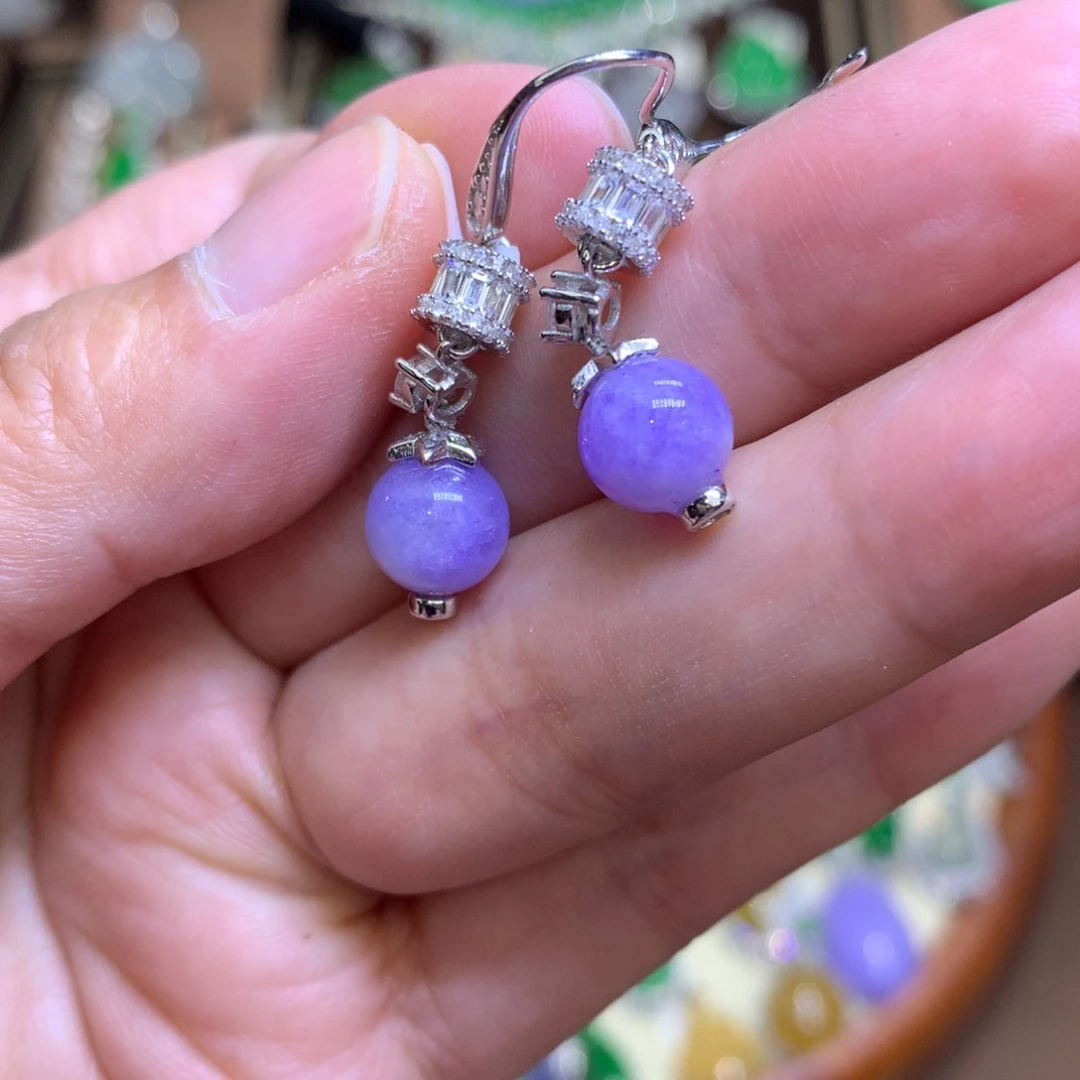 翡翠颈饰银S925镶嵌翡翠吊坠