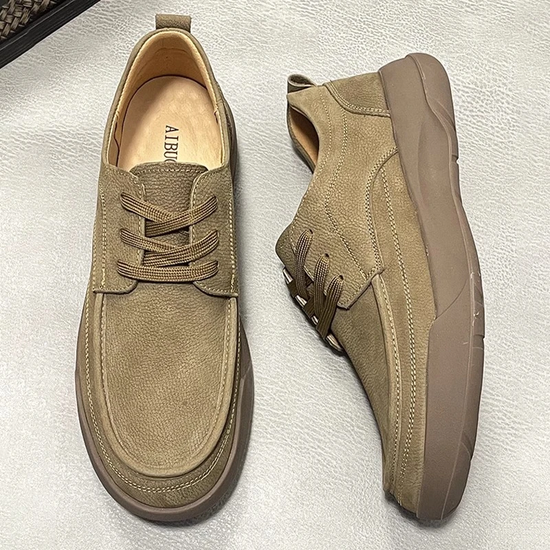 2025新款正品高档男士低帮休闲皮鞋男款头层牛皮软皮软底防滑男鞋