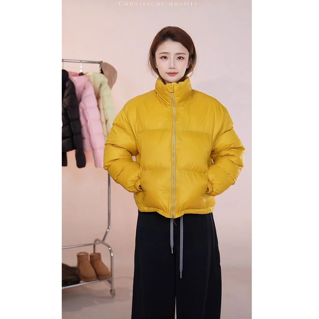 冬季羽绒服冬季羽绒服女短款韩版修身收腰连帽冬装保暖外套