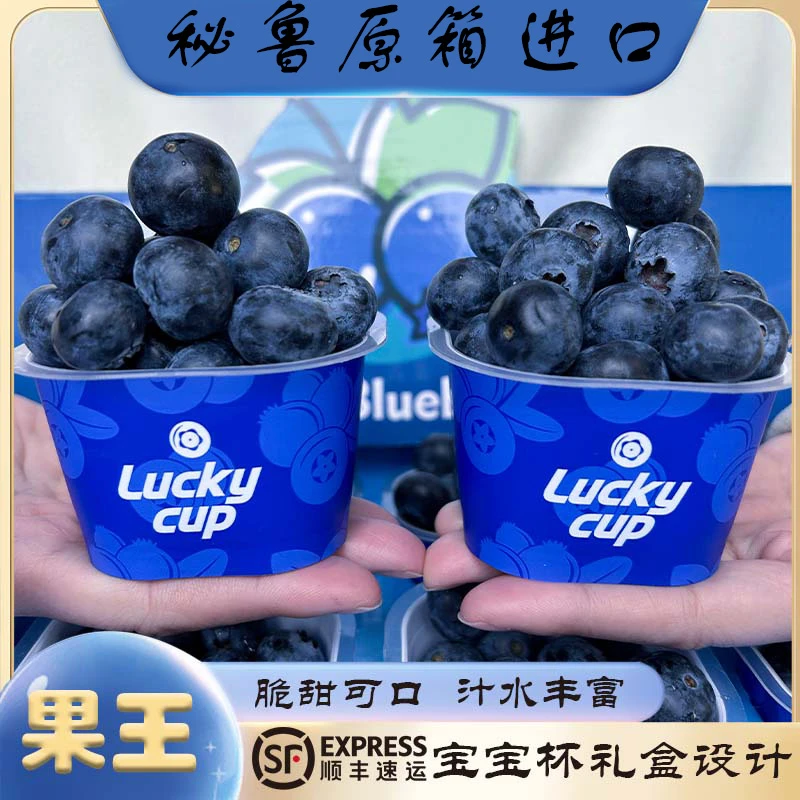 新鲜蓝莓秘鲁进口礼盒装 鲜果脆甜宝宝辅食孕妇产地直发怡颗蓝梅