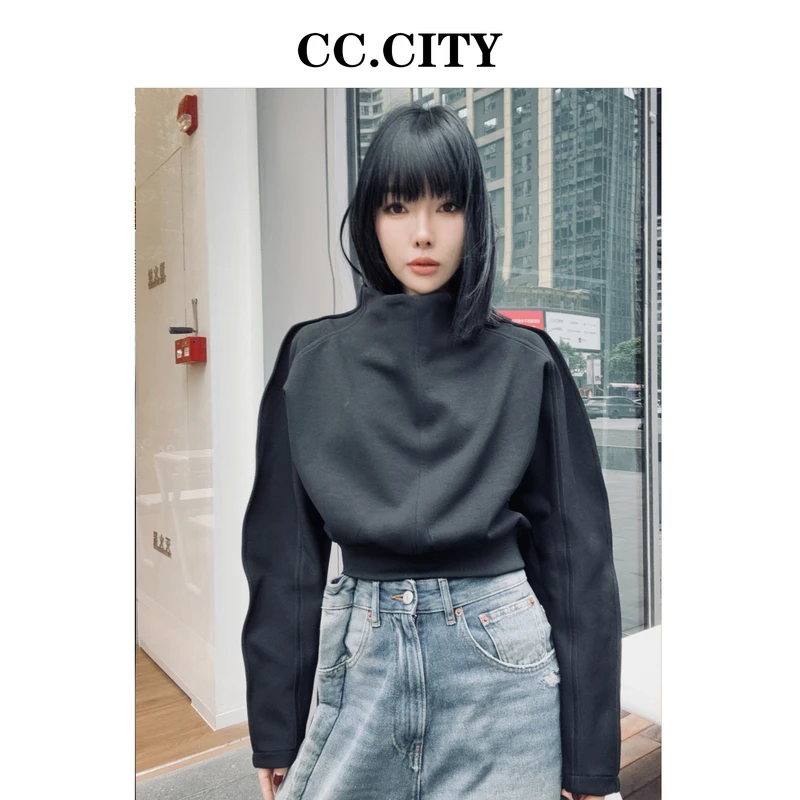 【蔡丽丽&添羽】时尚洋气个性百搭针织上衣6x715