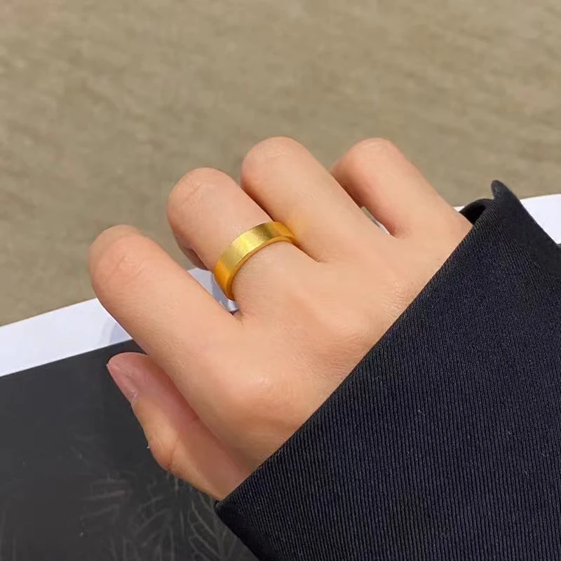 合金戒指 戒指合集  时尚情侣 古法磨砂亮面指环