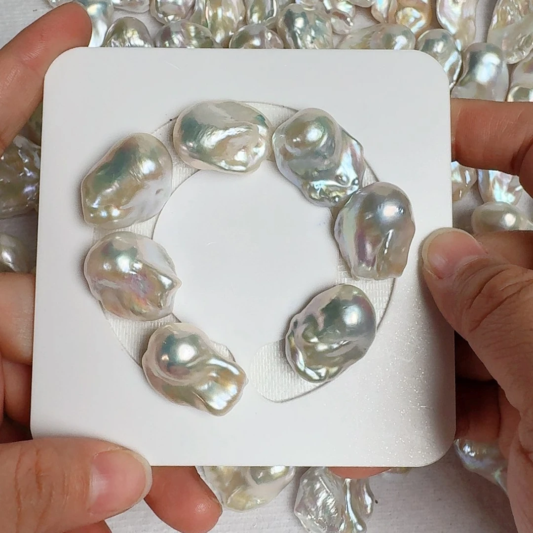 淡水珍珠颈饰银S925镶嵌响*