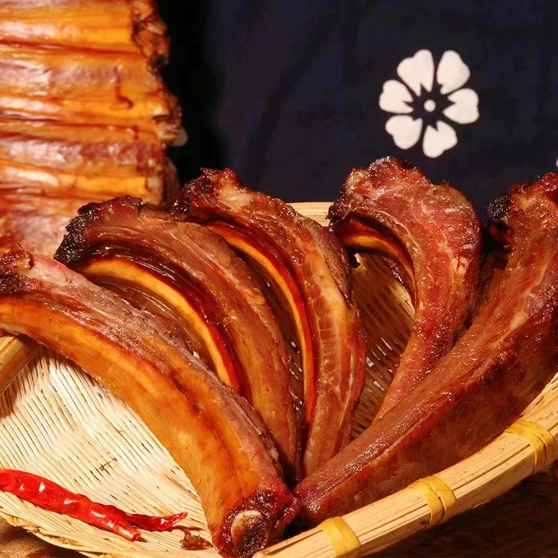 柴火腊排腊味传统工艺熏制陕南特产农家腊排非四川重庆贵州