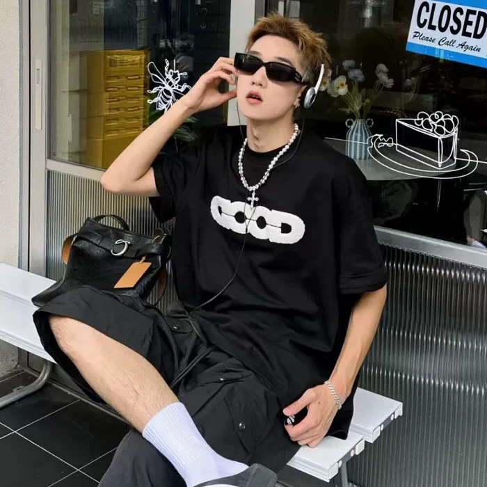 李明德同款 GOODBRAND Mossy Earth 地球提花湿毛巾绣短袖男女T恤