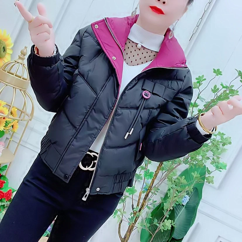 时尚短款棉服女2025冬季新款洋气显瘦小个子立领保暖棉袄百搭外套