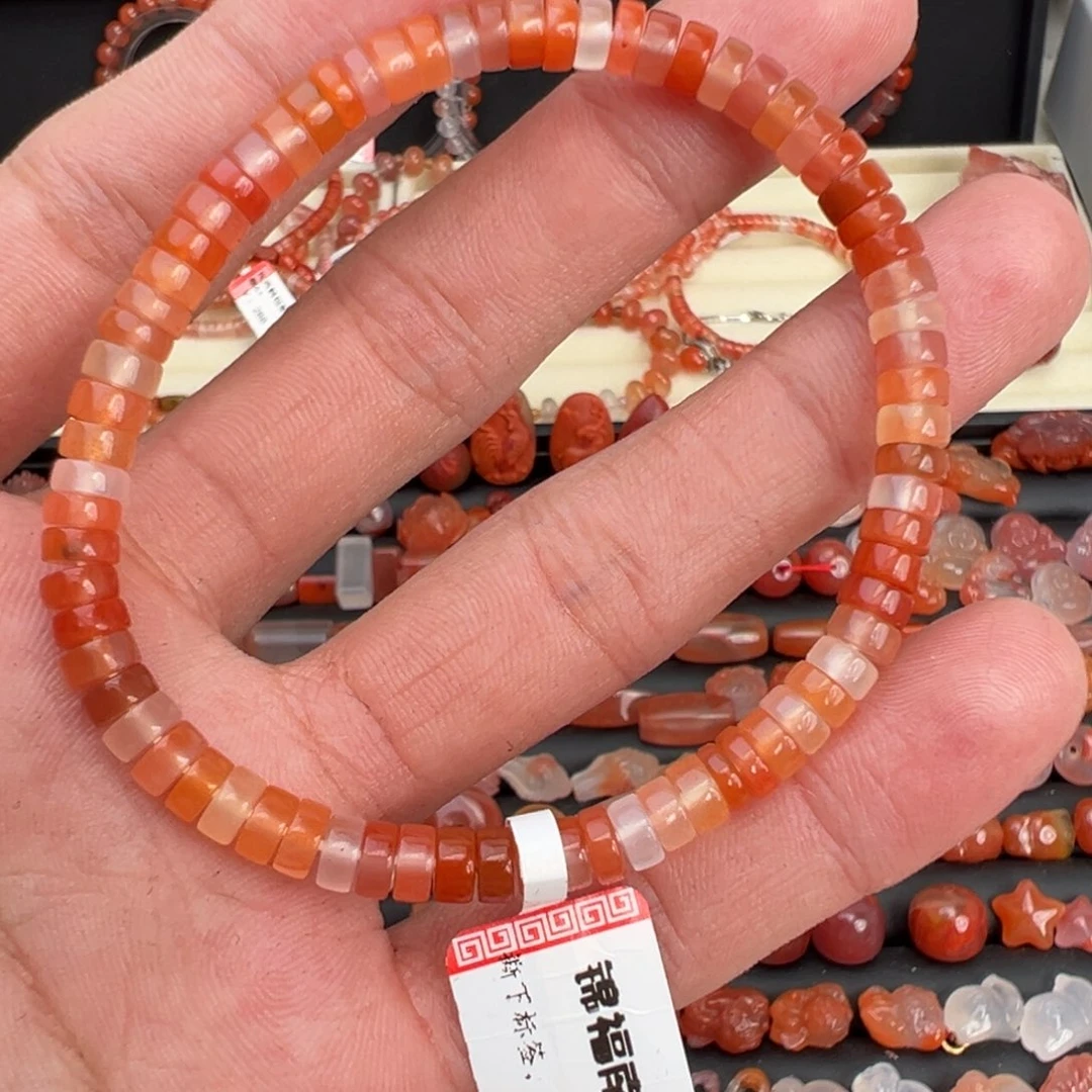 E***@南红玛瑙未镶嵌颈饰药片单圈5mm+