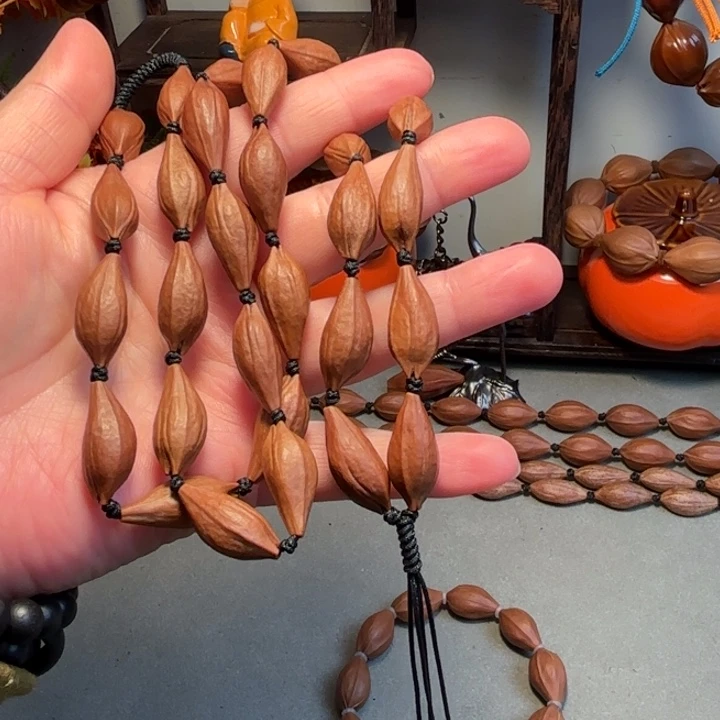橄榄核手串/手链野生小瓜子柳叶脖挂0.9尺寸