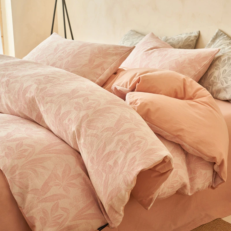 新款A类纯棉水洗棉三层纱暗香提花四件套立提花学生宿舍三件套