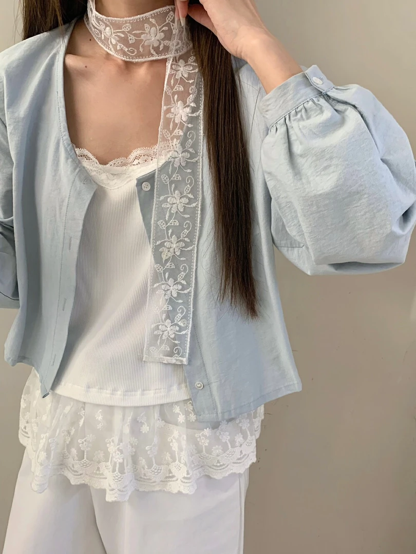 韩系假两件外套薄款