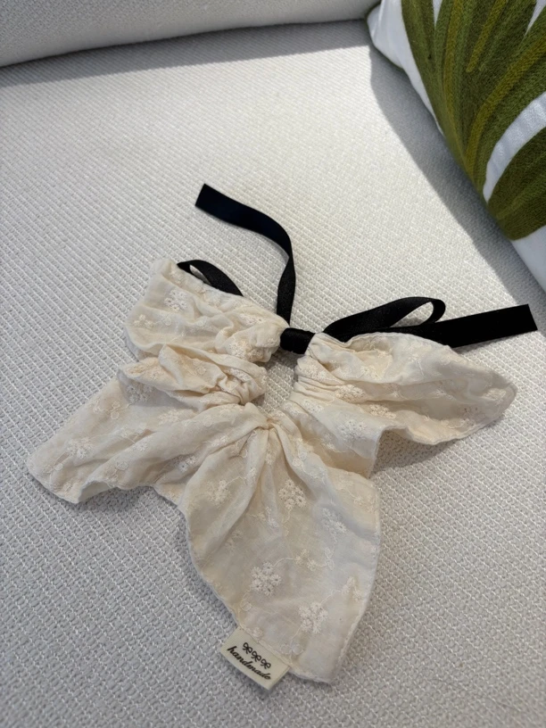 Jnnlh【甜美网纱方巾发圈】