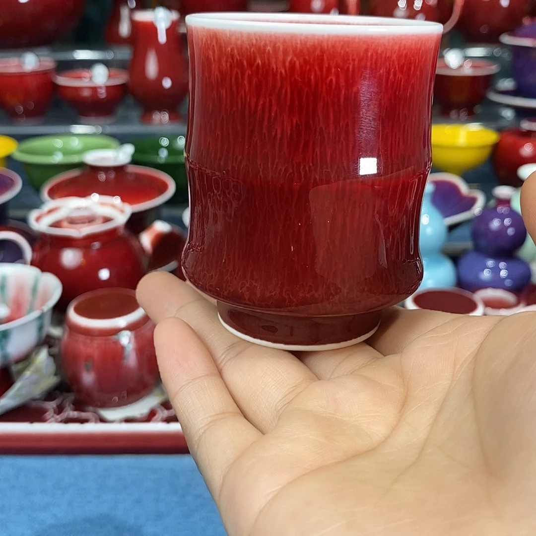 景德镇浅行郎红景德镇陶瓷浅行窑福利杯