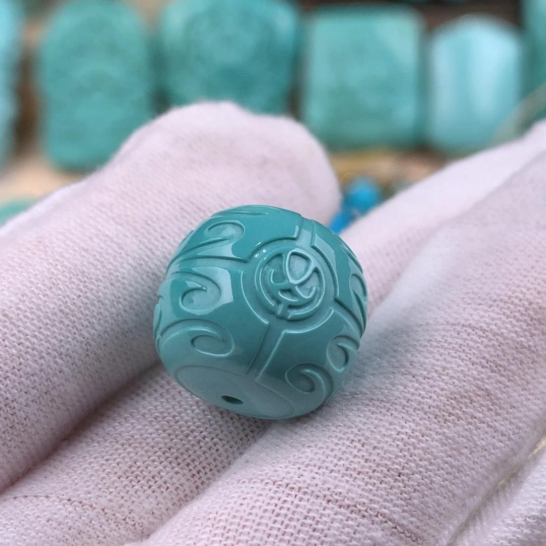 绿松石未镶嵌博古老型卡17.2