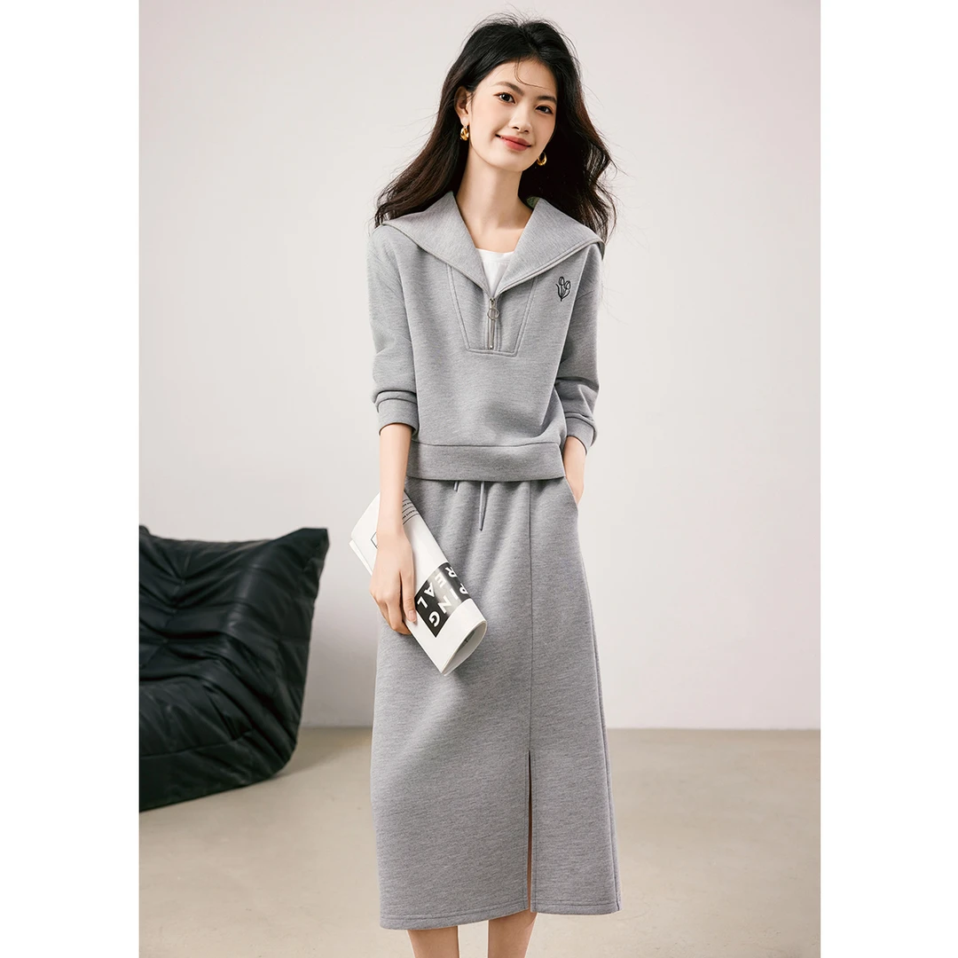 休闲卫衣两件套装裙子秋季2025新款高级感chic港风时尚洋气一整套