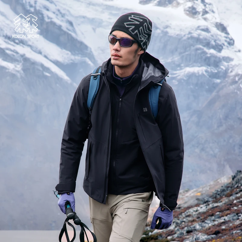 KOLON SPORT可隆防水防风透湿男女棉服三合一夹克冲锋衣1级