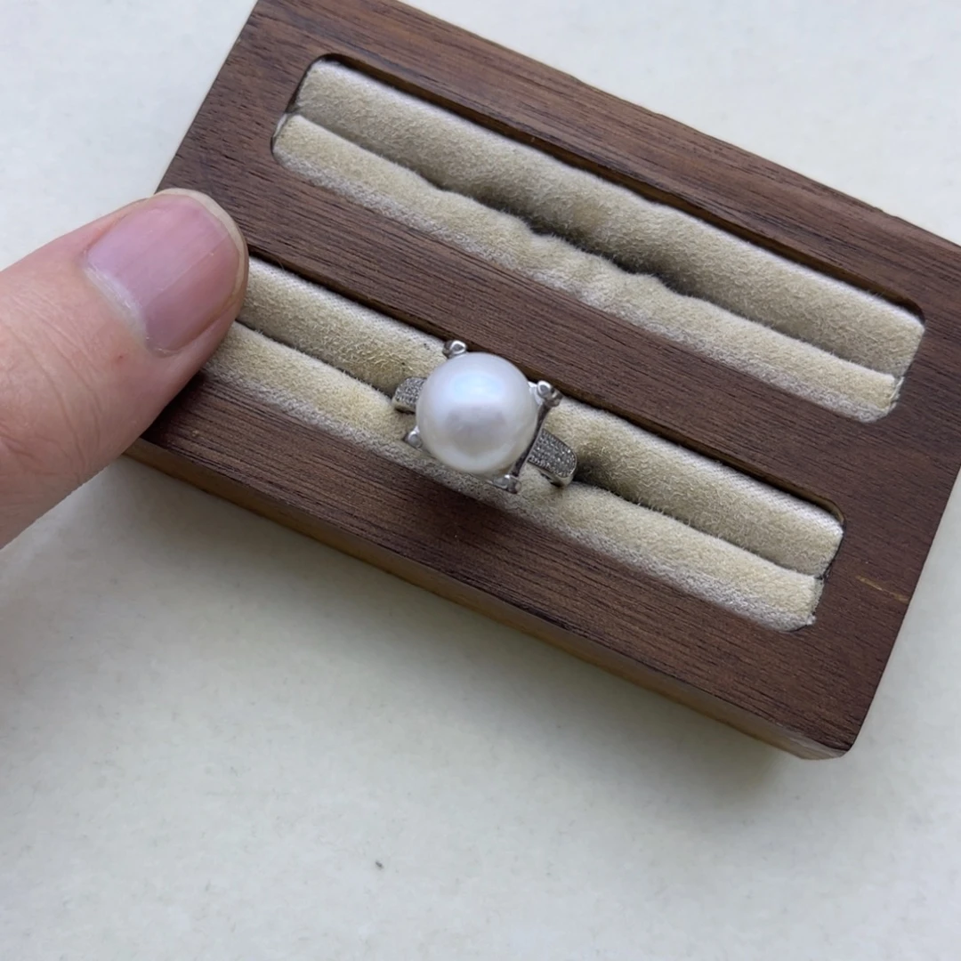 淡水珍珠银S925镶嵌戒指