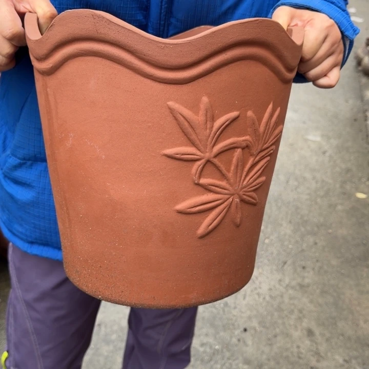 紫砂花盆口31高30宜兴紫砂粗糙正常