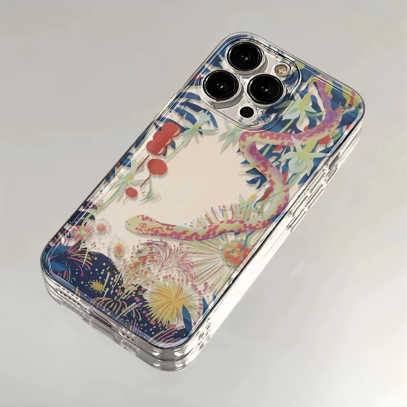 创意花灯蛇年适用iPhone16小米15华为苹果14promax手机壳软13太空