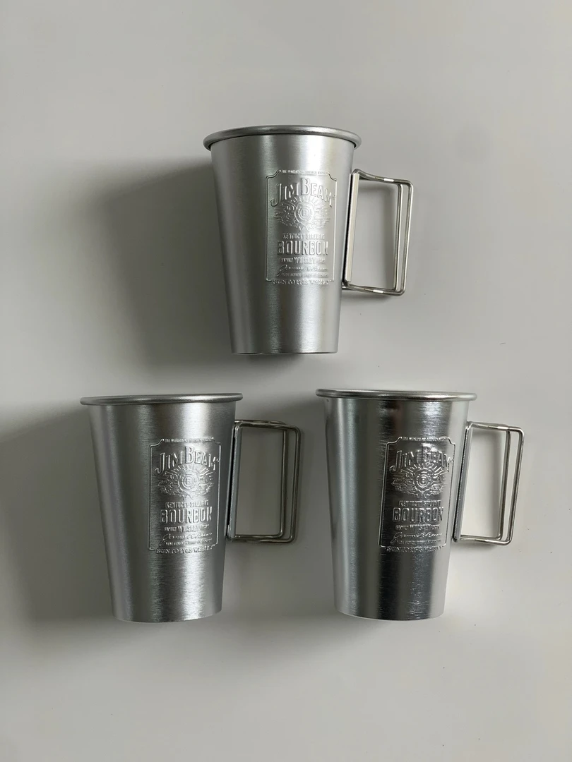 日本金宾JIM BEAM全铝制户外露营水杯啤酒杯咖啡店酒吧威士忌杯子