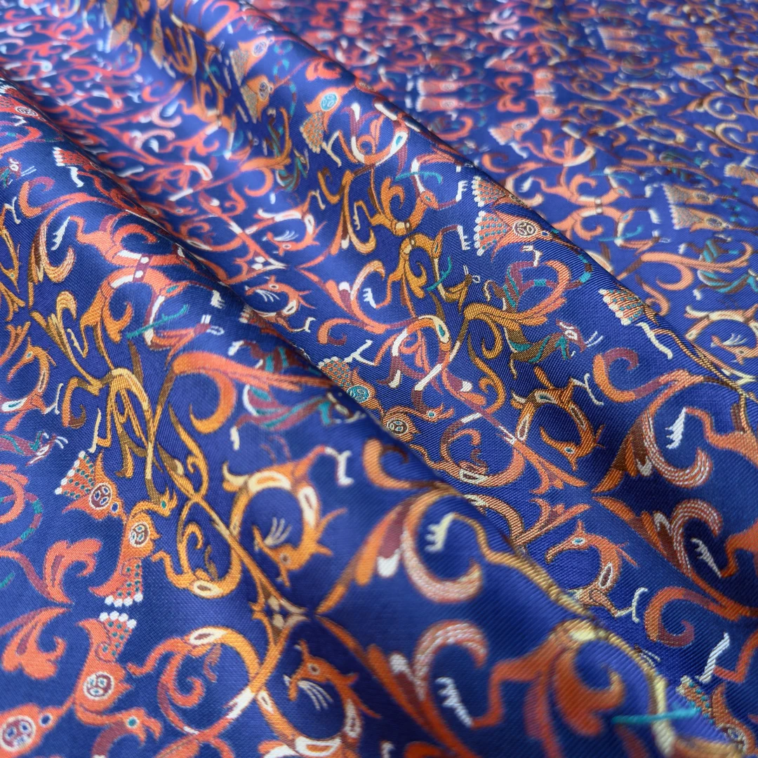 【凤熙云裳】张和才名家蜀锦 龙凤共舞麦穗纹 裁开概不退换