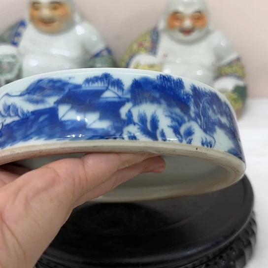 墨***法手工绘画青花碰台