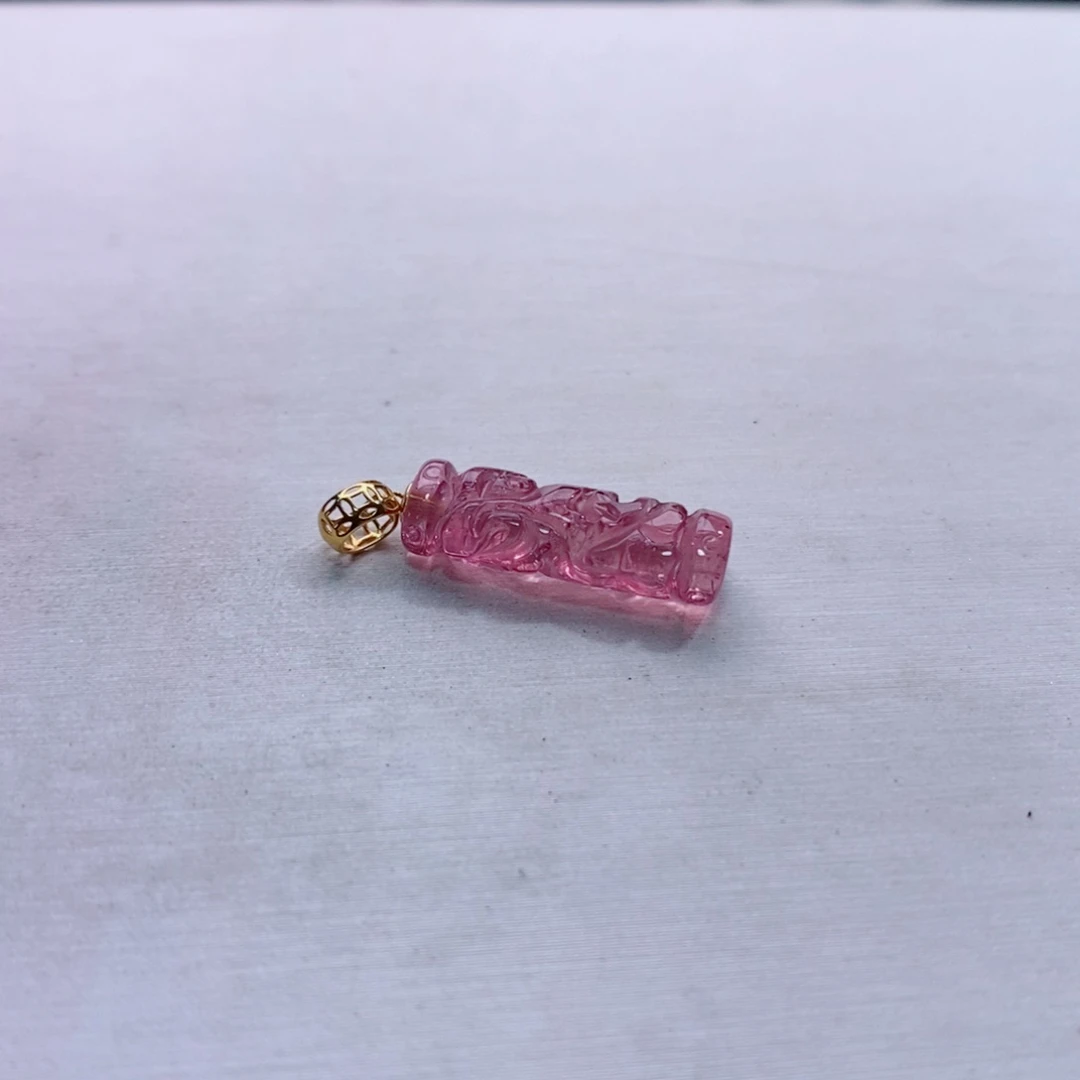 18K金镶嵌颈饰碧玺碧玺A吊坠