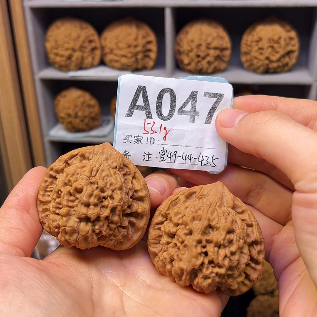 把件文玩核桃49全品麒麟纹大官帽