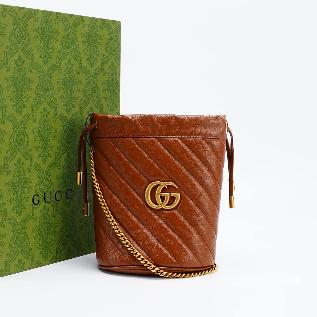 95新 GUCCI/古驰 【诗诗】马蒙水桶nano包/BG23006697