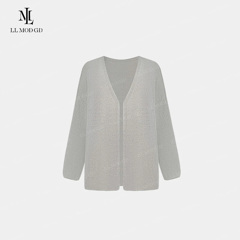 懒人冰纱 天 丝亚麻针织开衫披肩洋气外搭慵懒空调防晒YL-262750