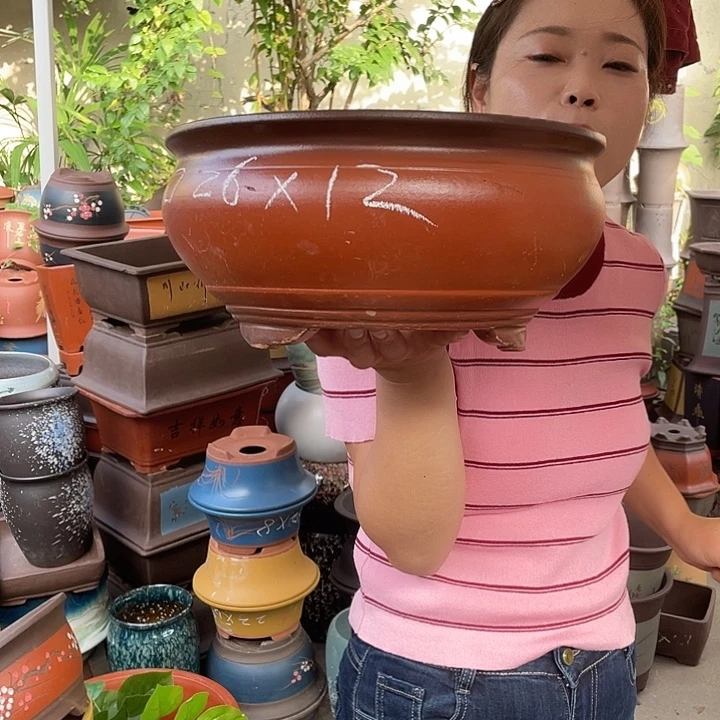 仿古鱼缸小花盆紫砂花盆紫砂