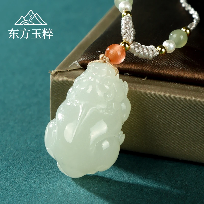 和田玉貔貅项链-约26*17mm-多样性发货 拍一发一
