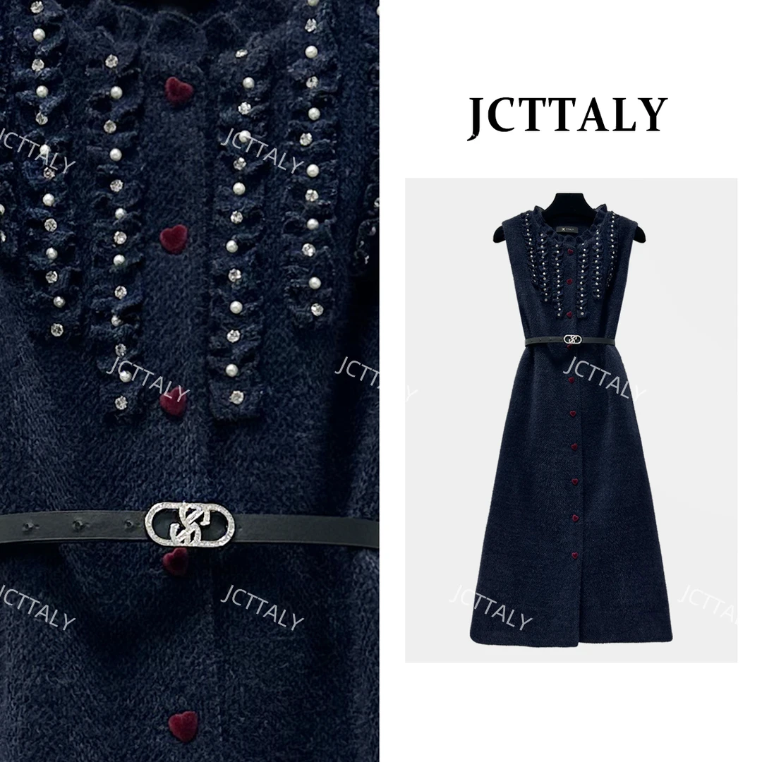 【宠粉价】小香风轻奢时尚气质无袖设计连衣裙NH-WX346