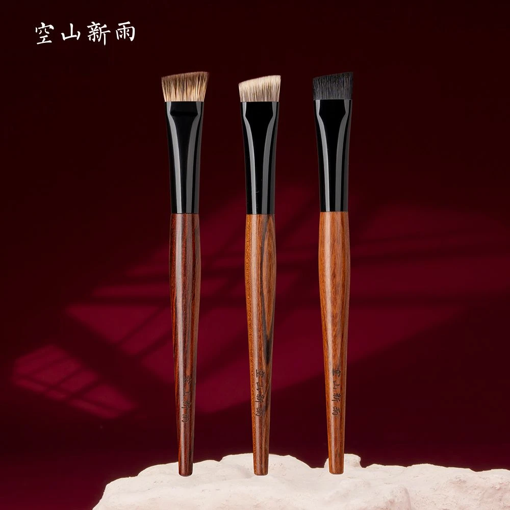 C107眉刷红贵宝刷杆特大号雾眉填色刷野生眉化妆刷