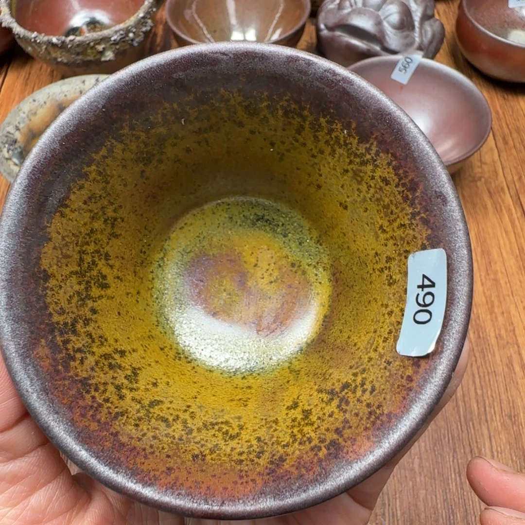 柴烧建盏茶盏茶杯490