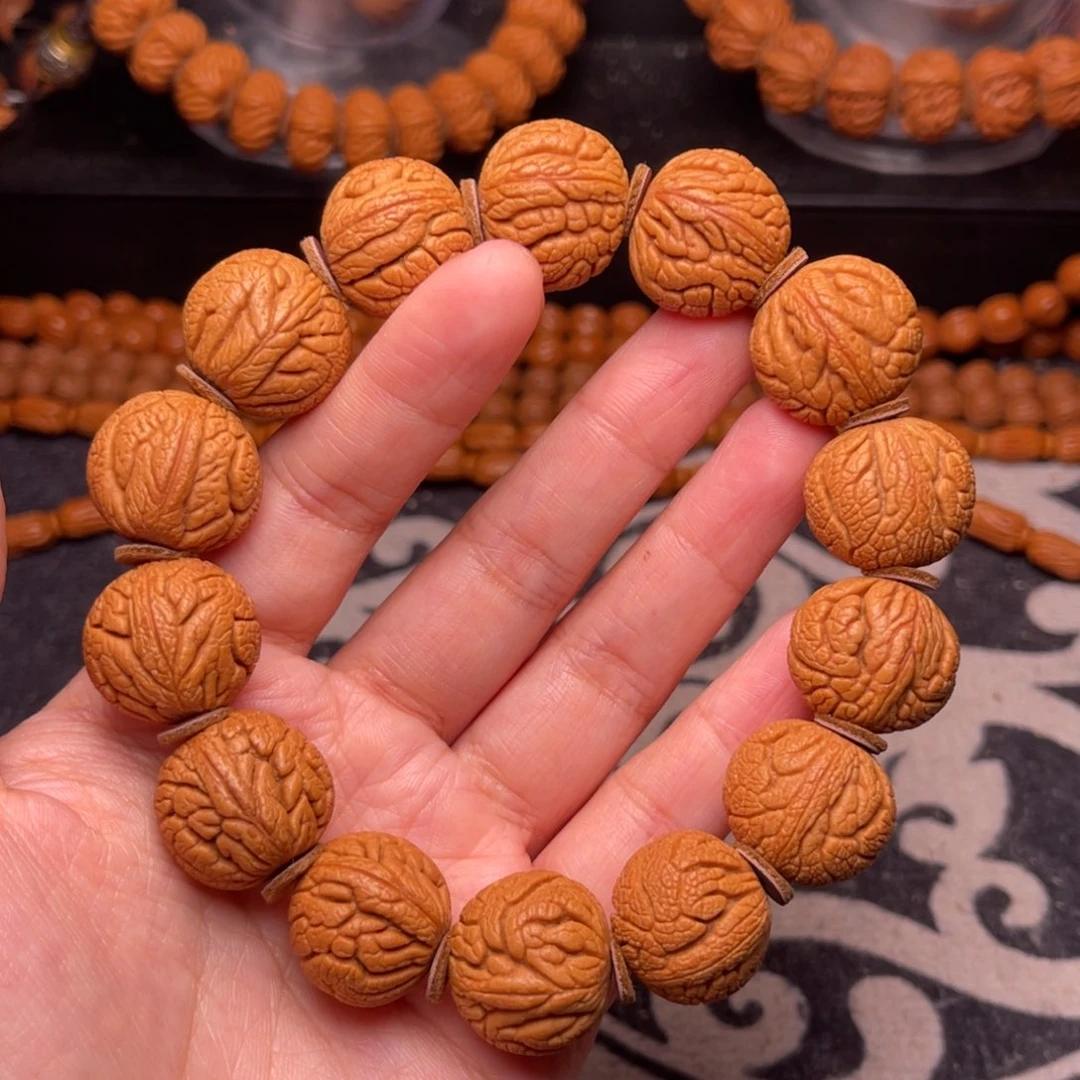 手串桃核龙纹龙珠20