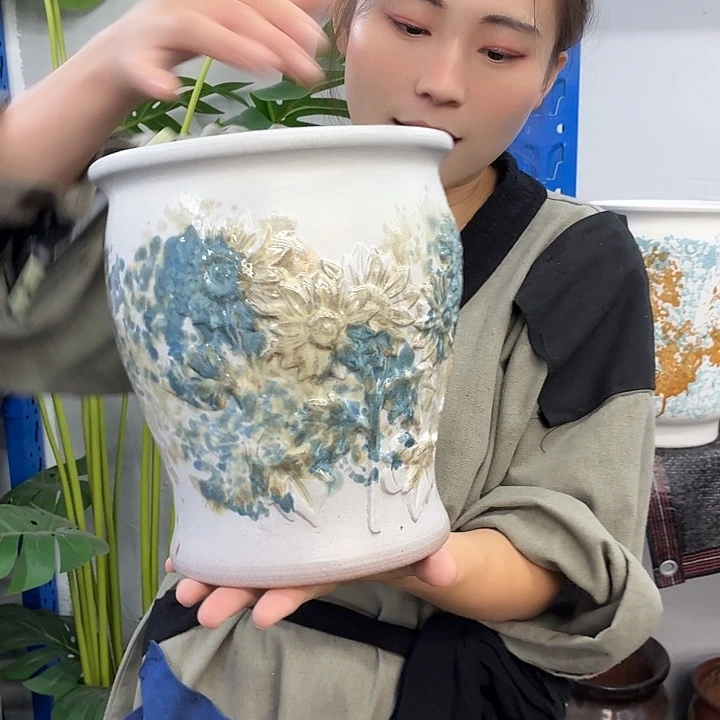 19-21 -粗陶花盆有孔