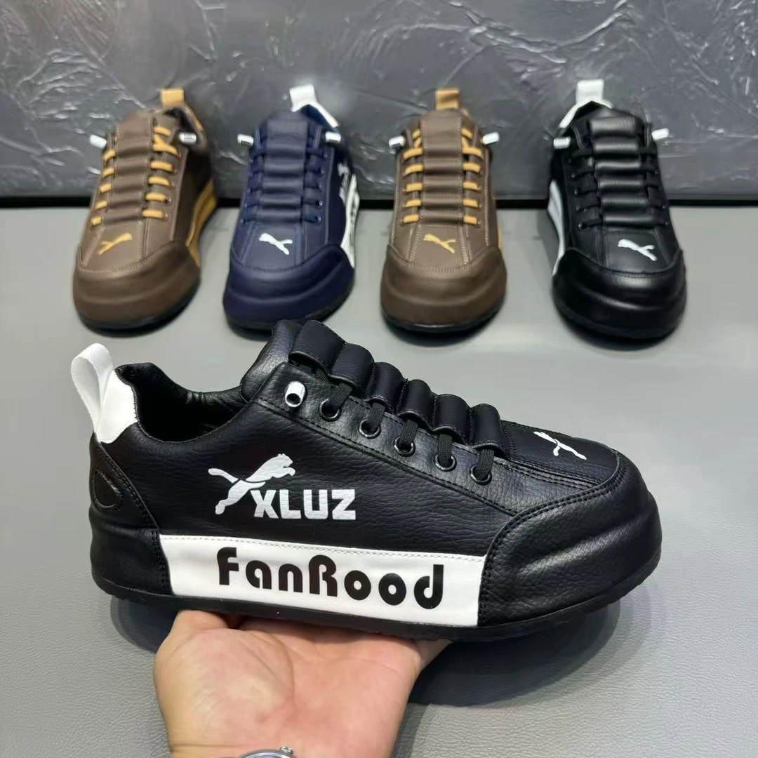 男士休闲鞋板鞋懒人一脚蹬低帮厚底时尚潮牌男鞋