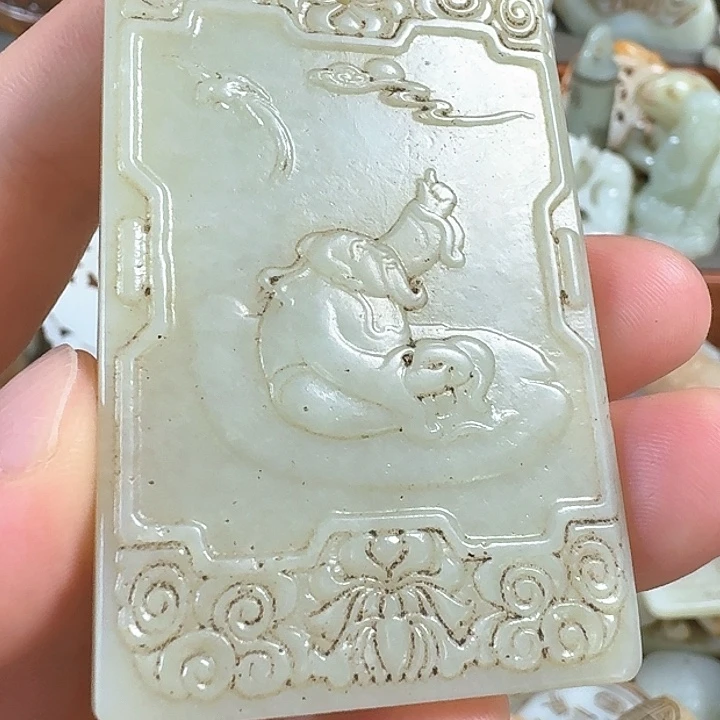 和田玉未镶嵌挂件