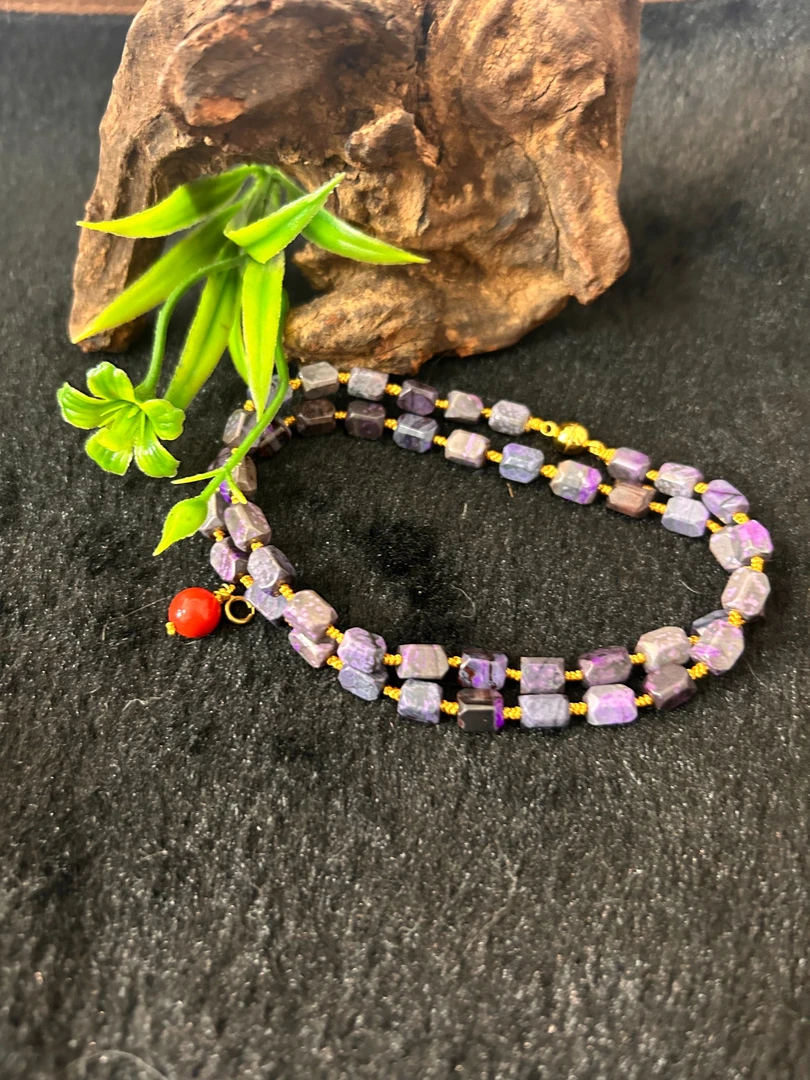 天然辰砂【鑫林珠宝】含辰砂  泥地项链多样性发一SJL415