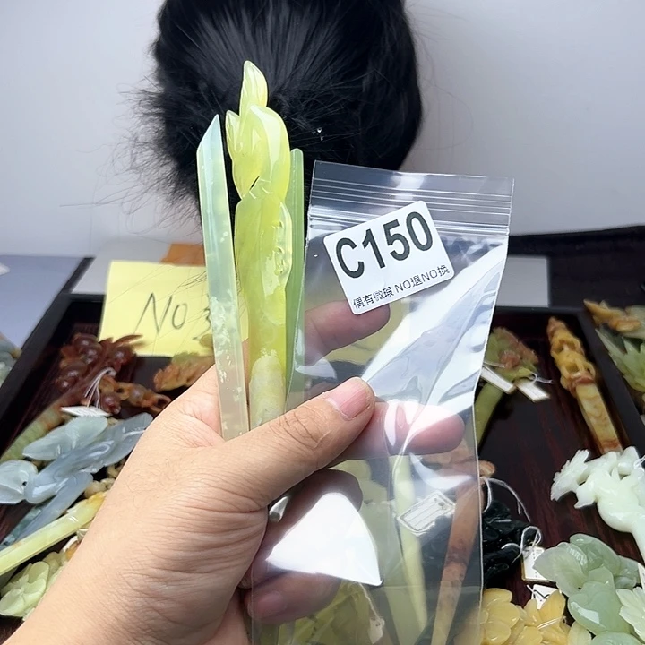 蛇纹石玉发饰合金多*瑞