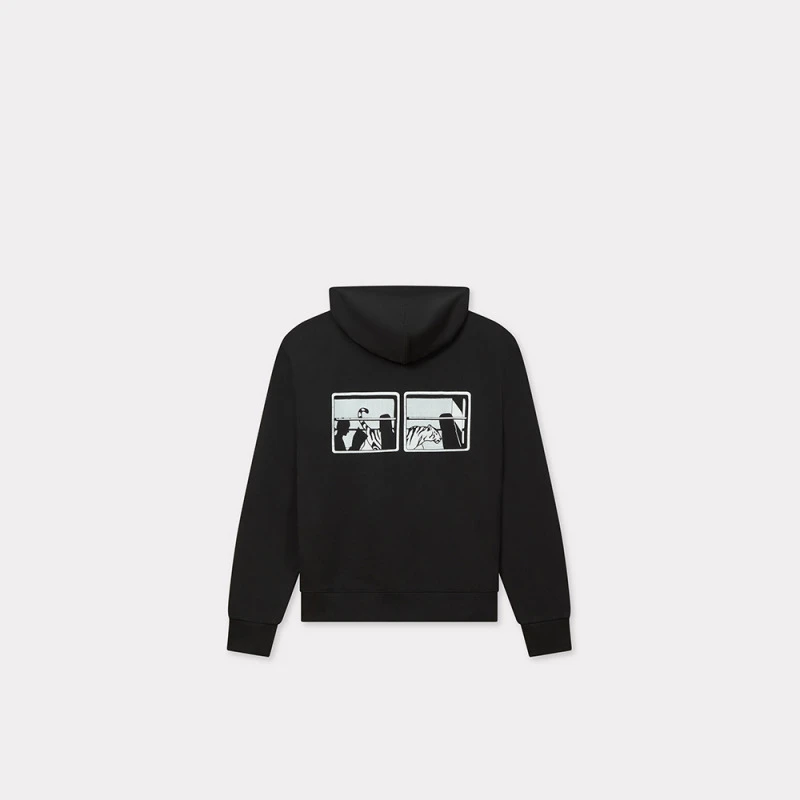 KENZO 25秋冬新品 男士经典版型连帽拉链卫衣外套