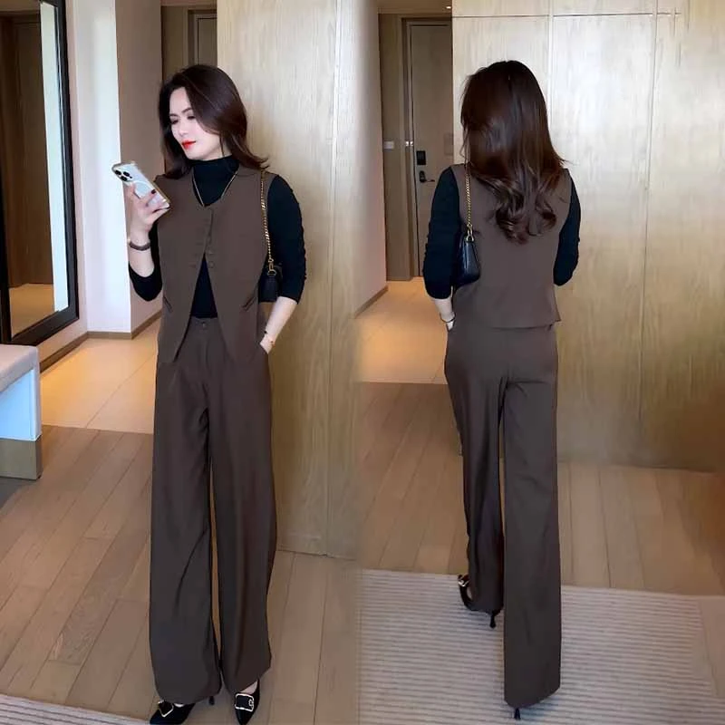 职业休闲套装春装2025年新款时尚洋气质减龄春秋女装一整三件套
